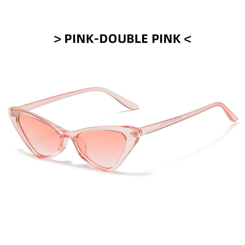 Gafas de sol de ojo de gato triangulares de color caramelo PC al por mayor